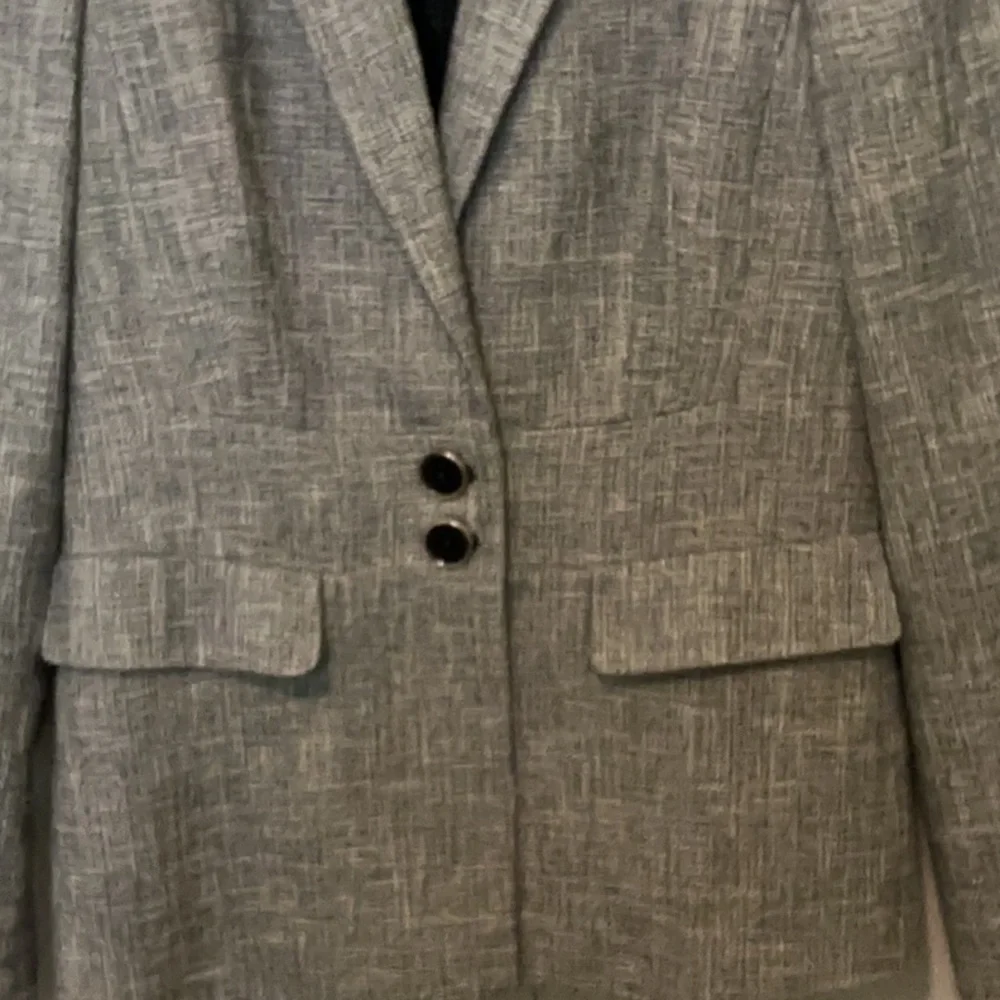 Tommy Hilfiger Women's Classic Blue/Beige Tweed Blazer